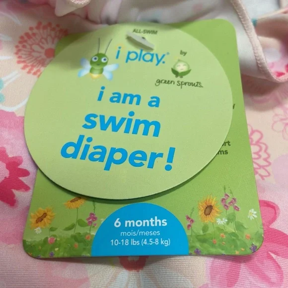 NWT Green Sprouts Size 6M Diaper Swimsuit - Picture 2 of 7